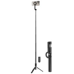 Селфи стик ProMate, MagStick-Pro Telescopic Selfie Stick with MagSafe Compatible Phone Mount,Built In remote control, Tripod base, 1.3m Length