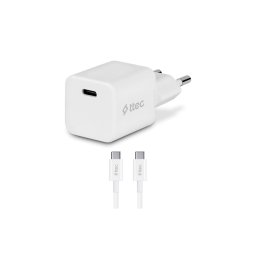 Заряднo 220V ttec SmartCharger 20W PD Travel Fast Charger с кабел USB-C/USB-C