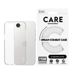 Гръб CARE by PanzerGlass за Apple iPhone 17E, iPhone 16E, Flagship Case, Urban Combat, Прозрачен