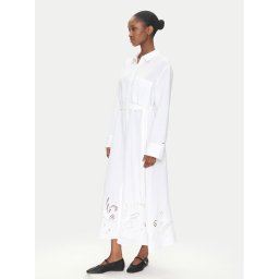Tommy Hilfiger Рокля тип риза WW0WW45939 Бял Loose Fit