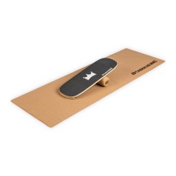 BoarderKING Indoorboard Classic, дъска за балансиране, подложка, цилиндър, дърво / корк, червена (FIA2-BalancedBoard)