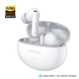 Huawei FreeBuds 6i - TWS слушалки с ANC, 35ч живот, 11mm драйвер - бели