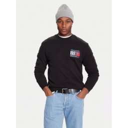 Tommy Jeans Суитшърт DM0DM22093 Черен Relaxed Fit