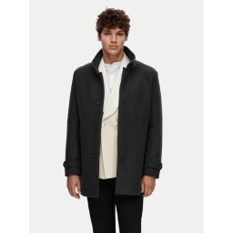 Selected Homme Вълнено палто 16094322 Черен Regular Fit