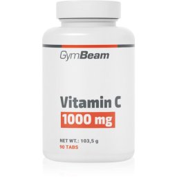 GymBeam Vitamin C 1000 mg таблетки за подсилване на имунната система, красива кожа на лицето и нокти 136 гр.