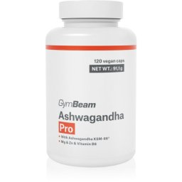 GymBeam Ashwagandha Pro капсули за подпомагане на физическото и психическото здраве 134 гр.