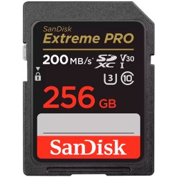 SANDISK Extreme PRO 256GB SDXC Memory Card + 2 years RescueP