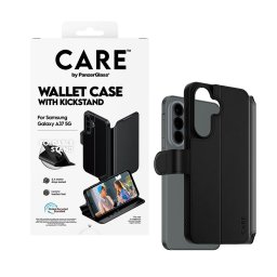 Калъф CARE by PanzerGlass за Samsung Galaxy A37 5G, Wallet Case w. Kickstand - Черен