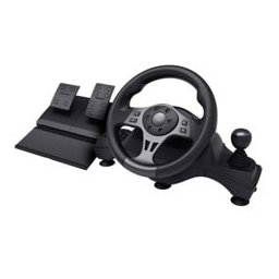 Волан с педали Trust GXT 289 Movi, скоростен лост, 270° въртене, 25 бутона, за PC/PS4/Xbox Series X/S/One/Nintendo Switch