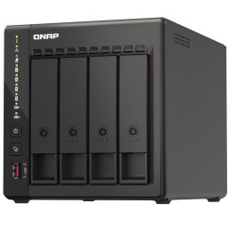 Мрежови диск (NAS) Qnap TS-453E-8G, четириядрен Intel Celeron J6412 2.0/2.6 GHz, без твърд диск (4 x 3.5-inch SATA 6Gb/s), 8GB RAM, 2x 10/100/1000/2500 LAN, 2x HDMI, 2x USB 3.2 Gen 2