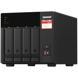 Мрежови диск (NAS) Qnap TS-473A-8G, четириядрен AMD Ryzen Embedded V1500B 2.2GHz, до 4x 3.5-inch SATA HDD, 2x M.2, 8GB RAM, 2x Gigabit порта, USB