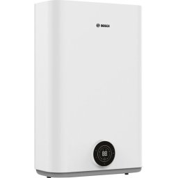 Бойлер Bosch Tronic TR4501T 100 DERB, 100 л, Плосък, 3000W, Eco режим, Вертикален и хоризонтален монтаж, LED управление, Енергиен клас B, Бял