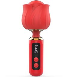 Мини вибро масажор и стимулатор "LUXURY RED BLOOM" 12.6 см