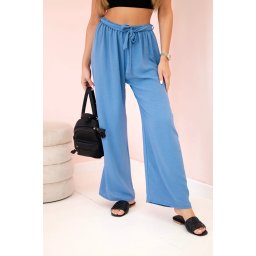 Kesi Włoski Trousers with a wide waistband denim