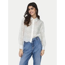 ONLY Риза Valais 15269568 Бял Loose Fit