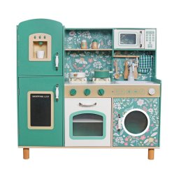 Детска Дървена Кухня Ginger Home – Винтидж Стил с Електронни Котлони, Светлини, Звуци и Функциона...