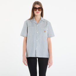 Риза Carhartt WIP S/S Leavel Shirt UNISEX Leavel Stripe/ Blue River/ Wax L