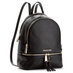 Раница MICHAEL Michael Kors Rhea Zip 30S5GEZB1L Черен