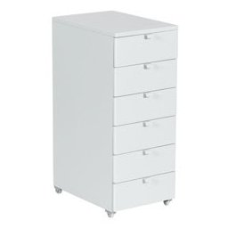 Офис контейнер Carmen CR-1227 K, 6 бр. чекмеджета, прахово боядисан, метален, сив
