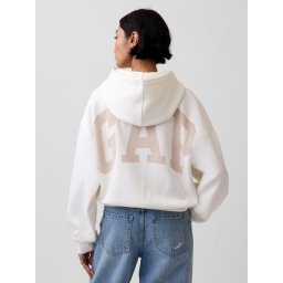 Суичър с качулка GAP Oversize Crop с лого VintageSoft