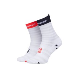 Compressport Къси чорапи Pro Racing Socks v4.0 Ultralight Run Low XU00051B Бял