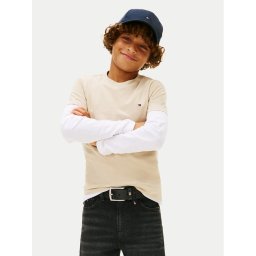 Tommy Hilfiger Тишърт KB0KB06879 Бежов Regular Fit