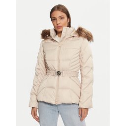 Guess Пухено яке New Olga W4BL53 WEX52 Бежов Regular Fit