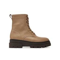 Tommy Hilfiger Зимни обувки Bicolor Leather Lace-Up FW0FW08160 Бежов