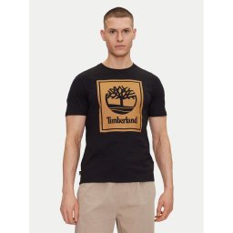 Timberland Тишърт TB0A5WQQ Черен Regular Fit
