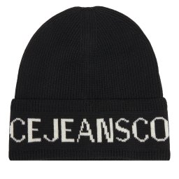 Шапка Versace Jeans Couture Big Beanie 79YAZK40 Черен