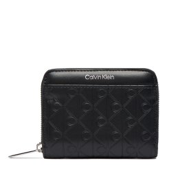 Портфейл Calvin Klein Emblem Aop Embossed Zip Around LV04F1081G Черен
