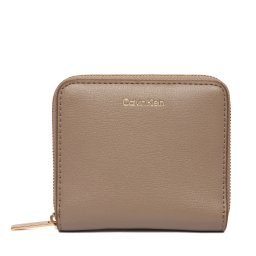 Портфейл Calvin Klein Foil Logo Medium Zip Around LV04F1120G Бежов