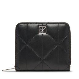 Портфейл Calvin Klein Quilted Square Zip Around LV04F1121G Черен