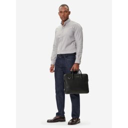 Чанта за лаптоп Tommy Hilfiger Th Business Leather Computer Bag AM0AM13642 Черен