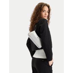 Дамска чанта Calvin Klein Ck Metallic Small Shoulder Bag LV04F3304G Сребрист