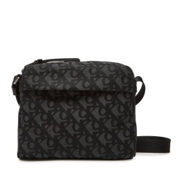 Мъжка чантичка Calvin Klein Slouched Monogram Mini Zip Fligh LV04G3175G Черен