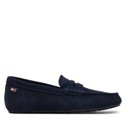 Мокасини Tommy Hilfiger Flag Soft Suede Driver Loafer FW0FW08558 Тъмносин