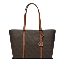 Дамска чанта MICHAEL Michael Kors Temple Tote 30R4G1LT3B Кафяв