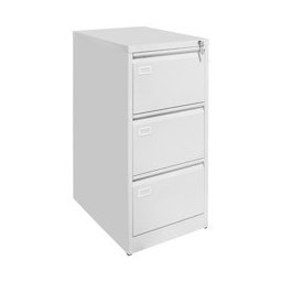 Кардекс Carmen CR-1231 ZH, картотека, 3x чекмеджета, прахово боядисан, метален, заключване, бял