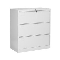 Кардекс Carmen CR-1253 K, картотека, 3x чекмеджета, прахово боядисан, метален, заключване, сив