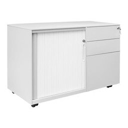Кардекс Carmen CR-1852 ZH, картотека, 3x чекмеджета, 1x рафтове, прахово боядисан, метален, заключване, сив