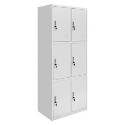 Метален шкаф Carmen CR-1225 ZH, 6x шкафове, прахово боядисан, метален, заключване, товаропоносимост на един рафт 40kg