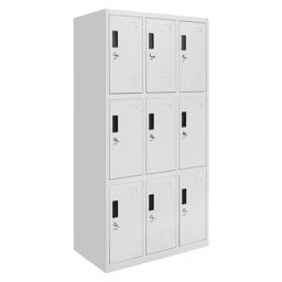 Метален шкаф Carmen CR-1274 ZH, 9x шкафове, прахово боядисан, метален, заключване, товаропоносимост на един рафт 40kg