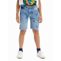 Desigual Дънкови шорти 23SBDD01 Син Regular Fit
