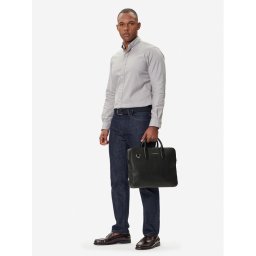 Tommy Hilfiger Чанта за лаптоп Th Business Leather Computer Bag AM0AM13642 Черен