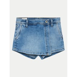 Pepe Jeans Дънкови шорти A-Line Skort Hw Jr PG800862 Син Regular Fit