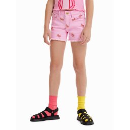 Desigual Дънкови шорти 23SGDD05 Розов Regular Fit