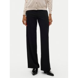 Vero Moda Текстилни панталони Berlin 10318454 Черен Wide Leg