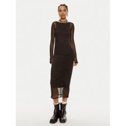 Patrizia Pepe Коктейлна рокля 8A1344 J149-K103 Черен Slim Fit