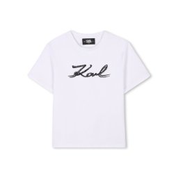 Karl Lagerfeld Kids Тишърт Z30485 D Бял Regular Fit